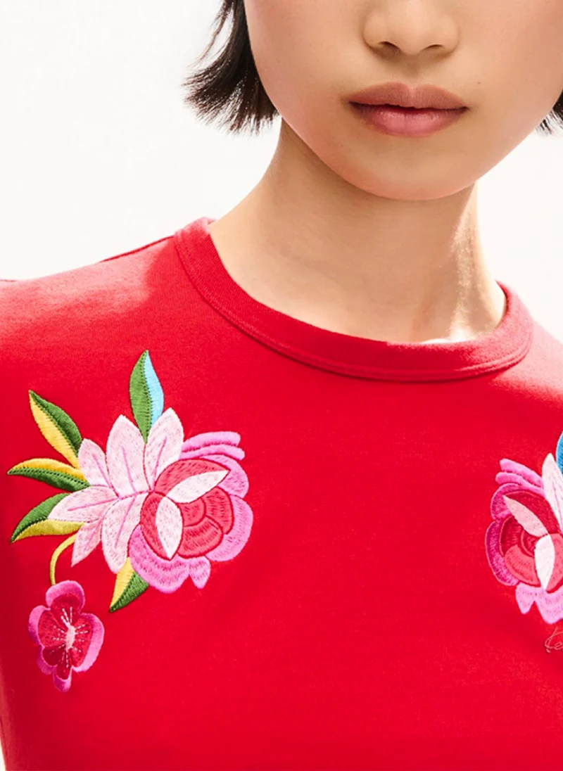 Тишърт с флорална бродерия 'Wildflower' Kenzo — снимка 10