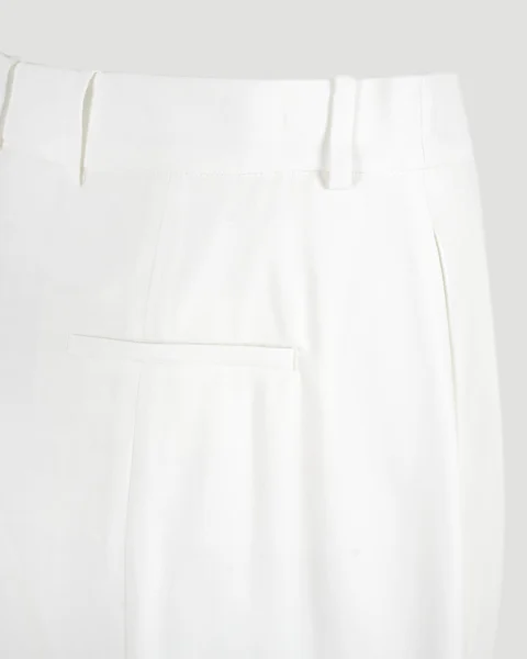 Leaf Crepe Cigarette Trousers in Light Ivory — снимка 3