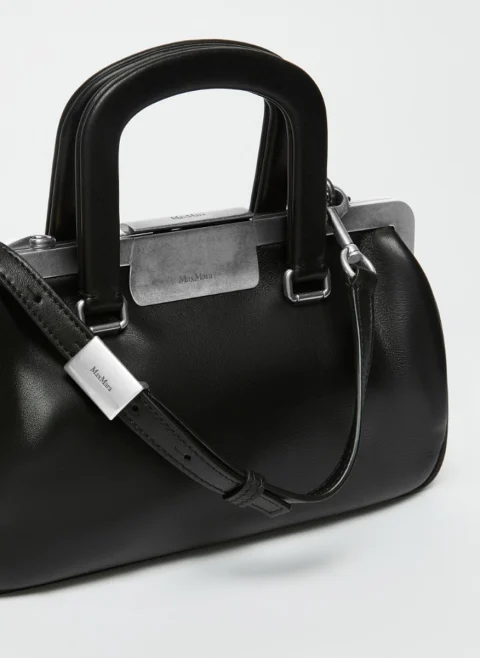 Кожена чанта Max Mara Runway Clasps — снимка 5