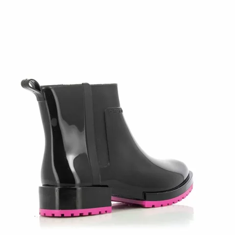 Дамски Гумени Боти PETITE JOLIE – PJ6649 J-LASTIC BLACK/DARK PINK — снимка 2