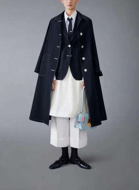 Раирана риза с контрастни кантове Thom Browne — снимка 6