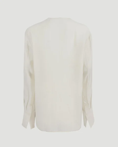 Cowl Blouse in Ecru — снимка 2