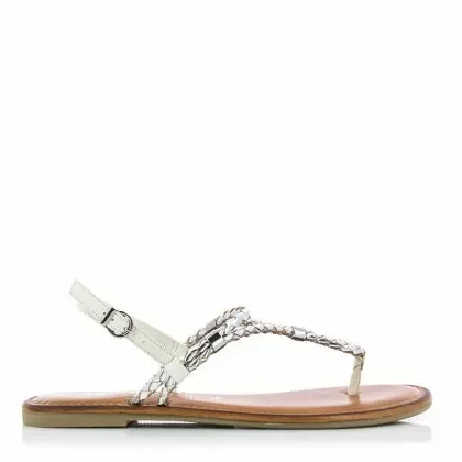 Дамски Равни Сандали TAMARIS – 1-1-28135-28 911 SILVER/WHITE