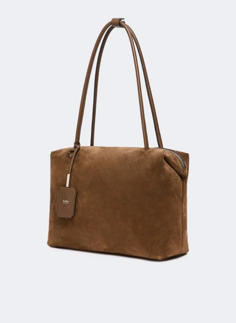 Велурена чанта 'Boston' Max Mara Mxaholdallglide — снимка 2