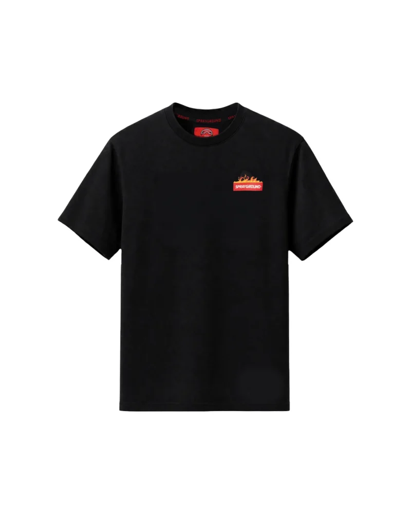 Тениска SCRIBBLY DIABLO BURNING REGULAR T-SHIRT BLK — снимка 2