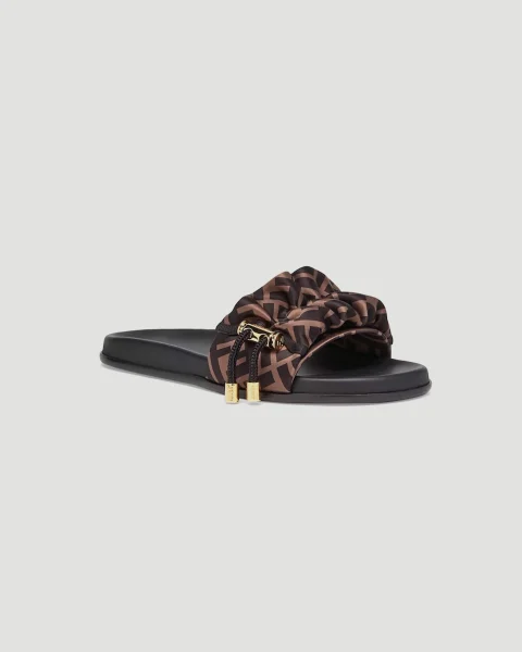 Satin Slides in Brown — снимка 2