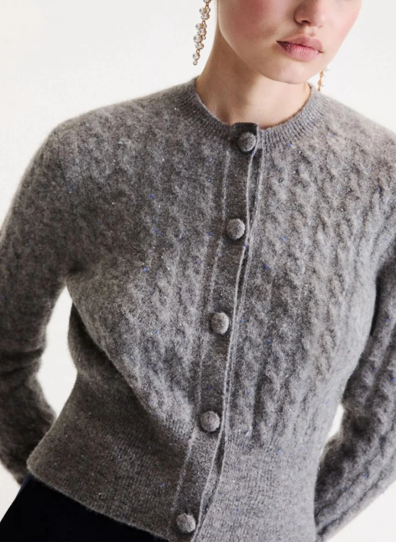 Жилетка с алпака 'Cable knit' Marella Mllcerta — снимка 2