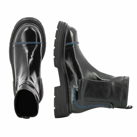 Дамски Равни Боти COCONUT – 040-583 BLACK — снимка 5