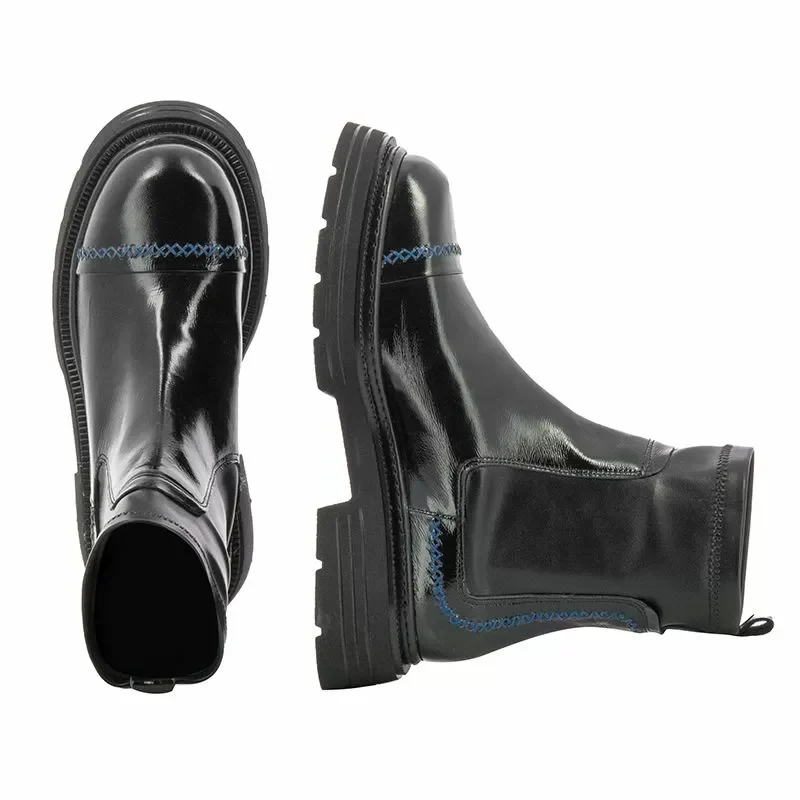 Дамски Равни Боти COCONUT – 040-583 BLACK — снимка 5
