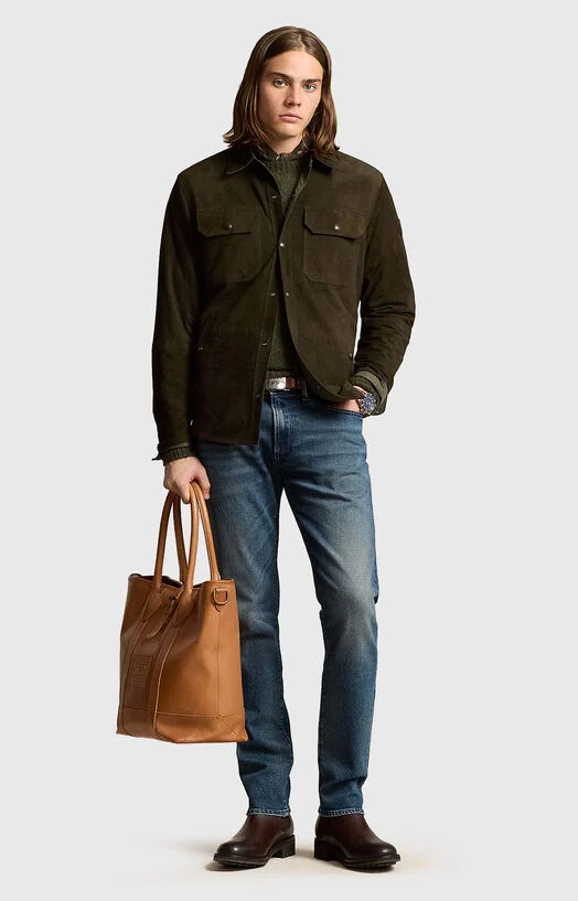 Сини дънки с избелен ефект — снимка 5