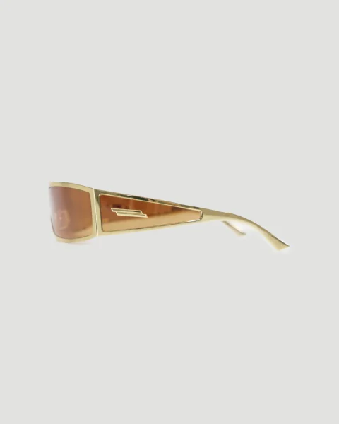 Rectangular Sunglasses in Gold — снимка 3