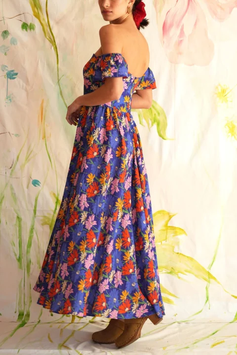 Рокля Anemone floral 01469 — снимка 2