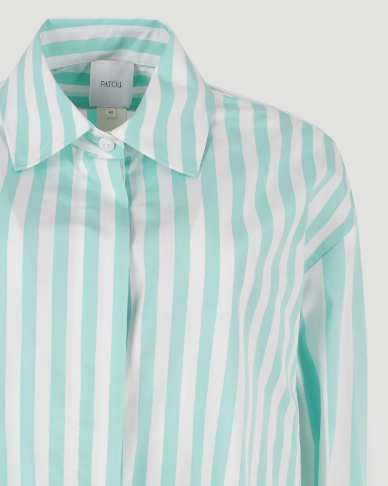 Striped Mini Shirt with Logo — снимка 4