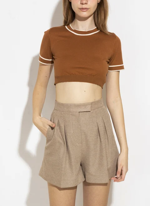 Топ от фино плетиво Max Mara Uscio — снимка 3