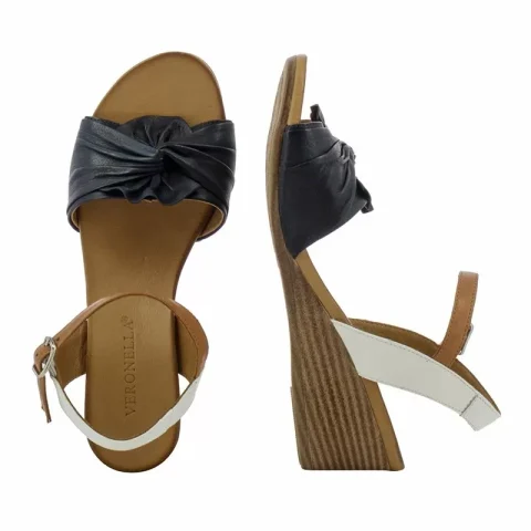 Дамски Сандали На Платформа VERONELLA – 030-88-1411 NAVY-WHITE-NEWTAN — снимка 5