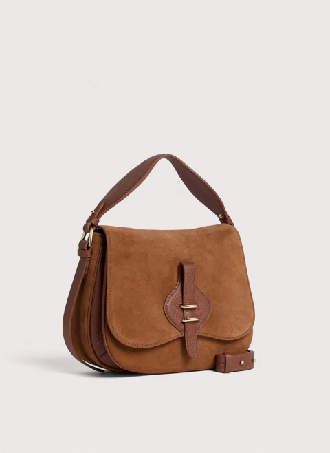 Велурена чанта Coccinelle Mavery Medium — снимка 2