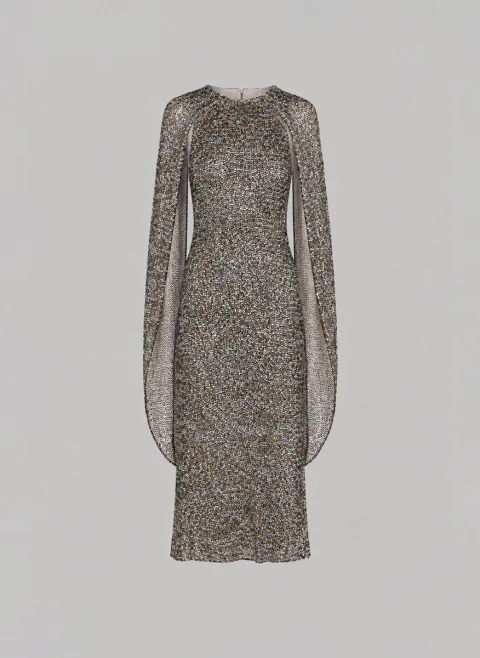 Рокля с пайети 'Cape effect' Alberta Ferretti — снимка 4