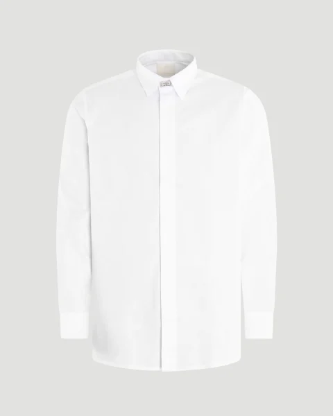 White Cotton Shirt with 2G Clip