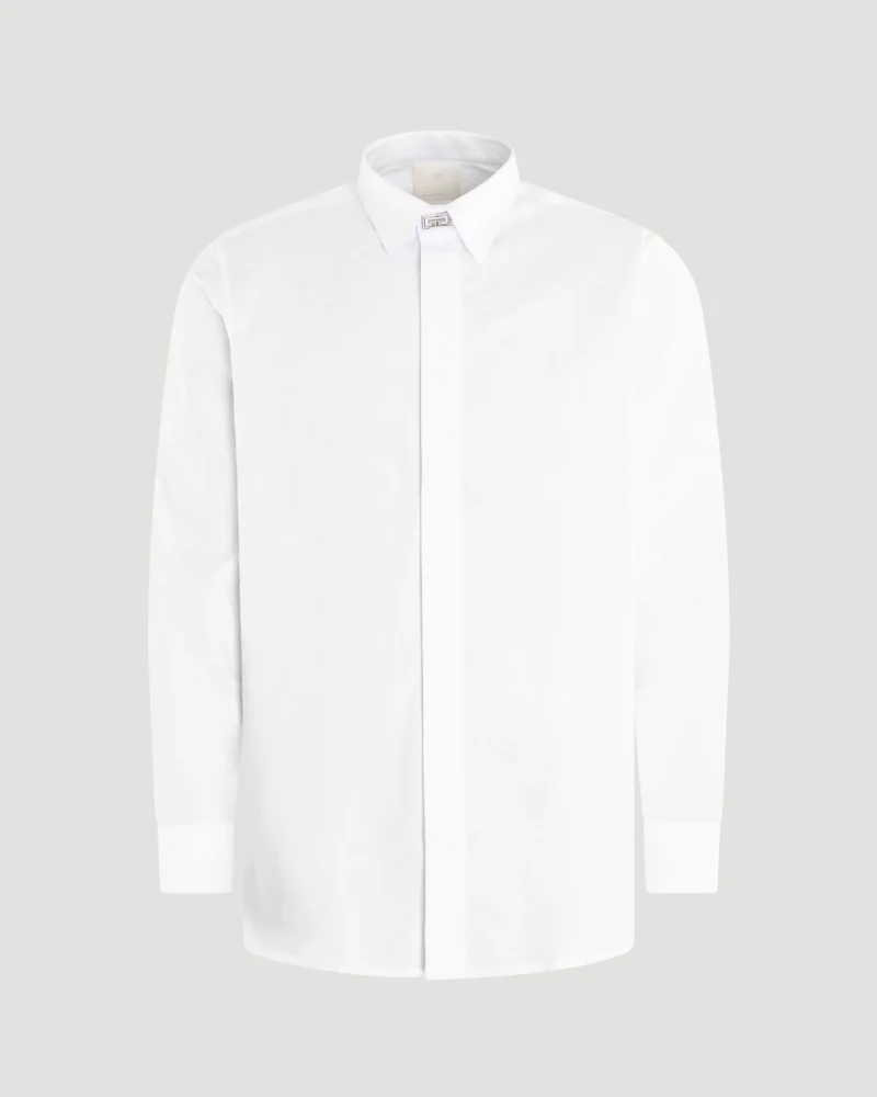 White Cotton Shirt with 2G Clip