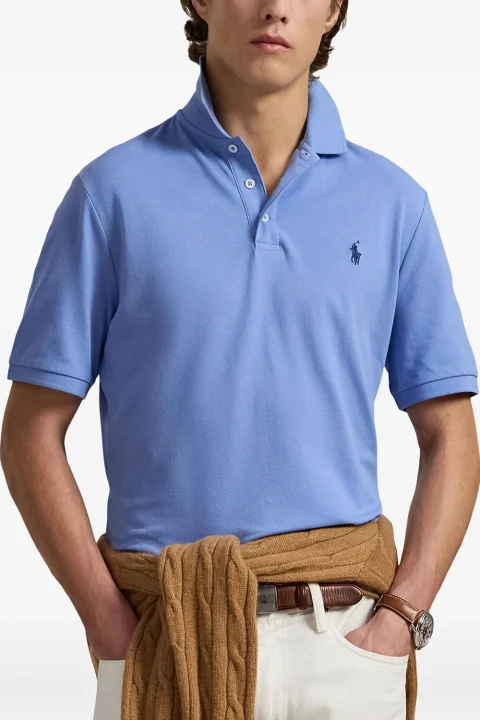 Polo Stretch Mesh-Ssl-Psh 710941439033 400 blue — снимка 2