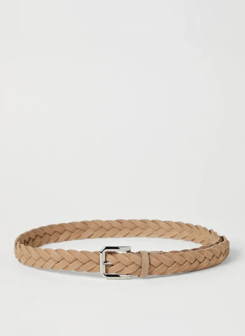 Велурен колан 'Braided' Brunello Cucinelli