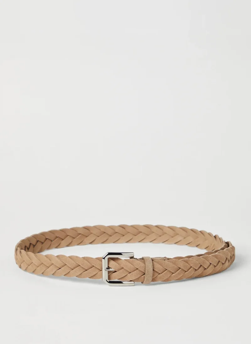 Велурен колан 'Braided' Brunello Cucinelli