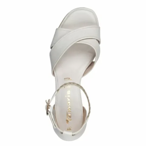 Дамски Сандали На Ток TAMARIS – 1-28316-42-100 WHITE — снимка 5