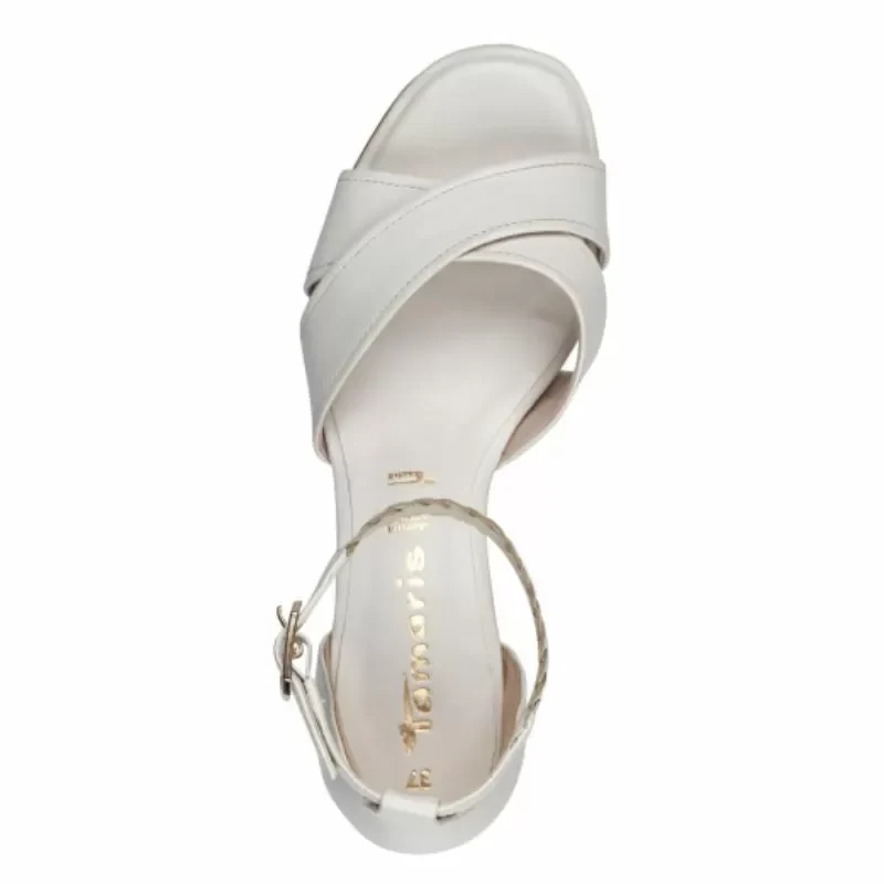 Дамски Сандали На Ток TAMARIS – 1-28316-42-100 WHITE — снимка 5