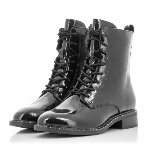 Дамски Кубинки TAMARIS – 1-25102-41 018 BLACK PATENT — снимка 3
