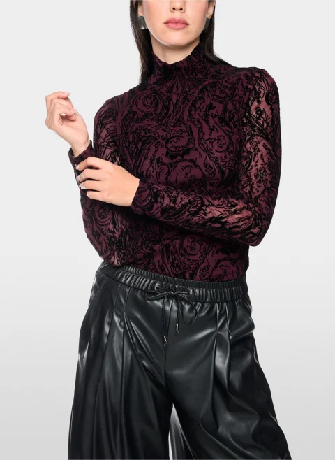 Блуза с кадифени детайли Marc Cain Collections — снимка 4