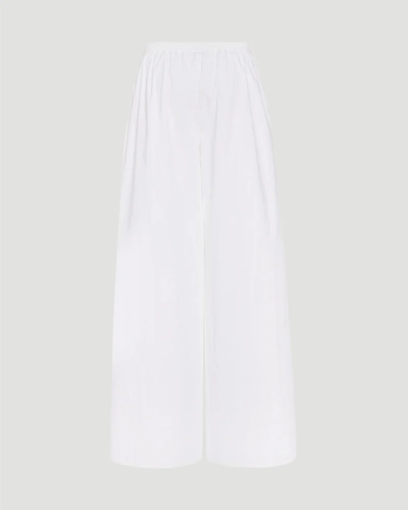 Wide Leg Cotton Pants