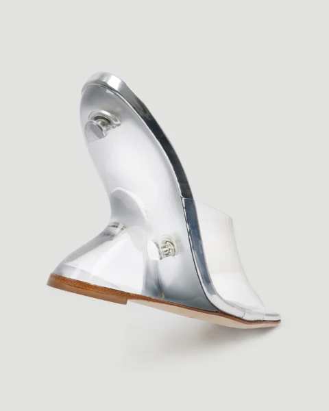 Inverted Wedge Mule in PVC — снимка 2