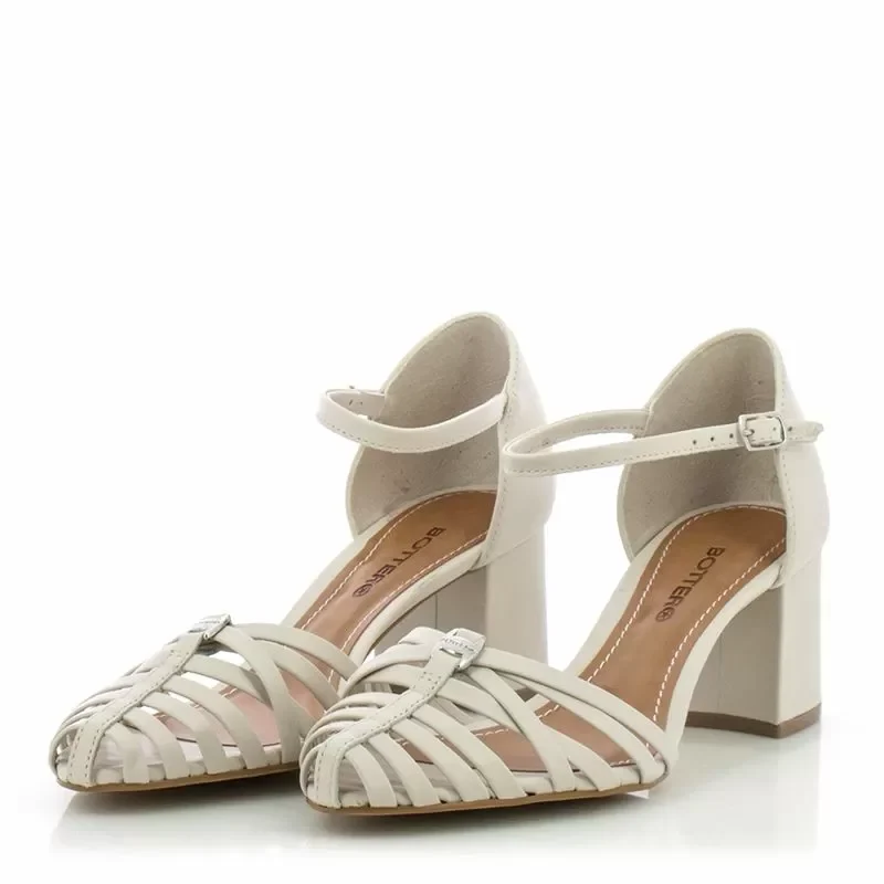Дамски Сандали На Ток BOTTERO – 360905 OFF WHITE — снимка 3