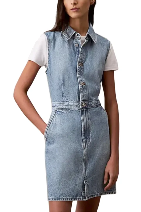 Рокля Slvlss Denim Truckerdress LV047B074G RJK sage stone