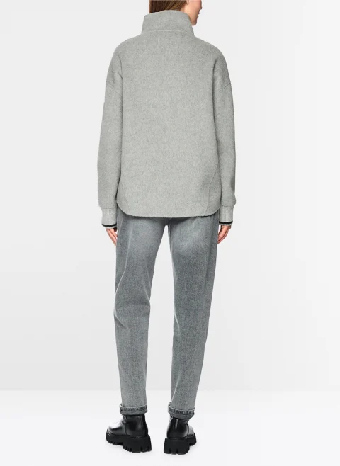 Яке от вълна с контрастни детайли Marc Cain Sports — снимка 3