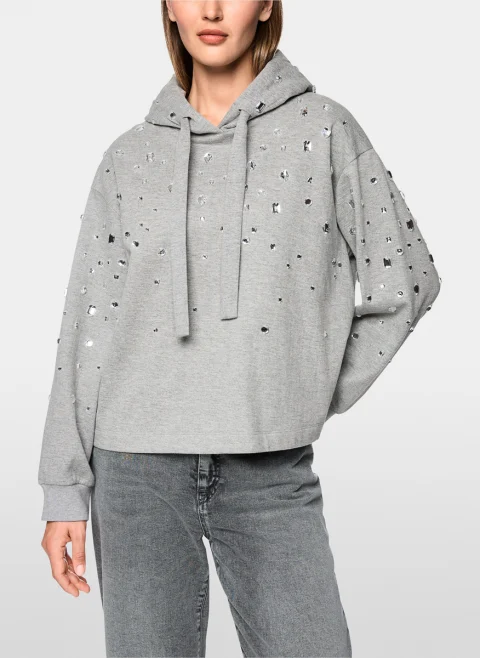 Суитшърт с декоративни камъни Marc Cain Sports