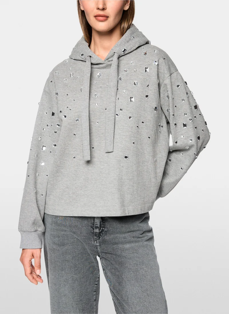 Суитшърт с декоративни камъни Marc Cain Sports