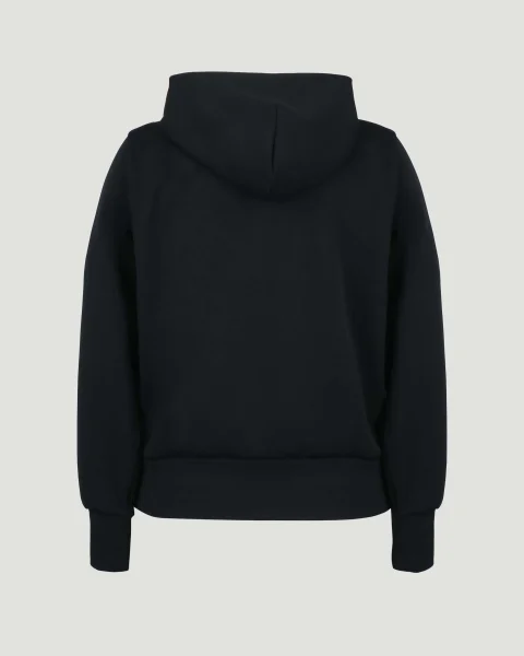 Heart-Patch Hoodie in Black — снимка 3