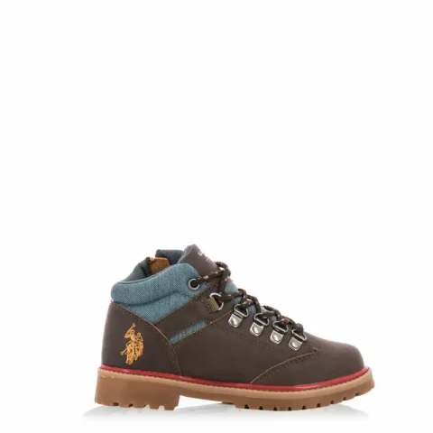 Детски боти момче U.S. POLO – winny4168-dkbrown202