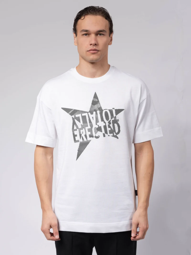 Бяла овърсайз тениска GREY STAR M