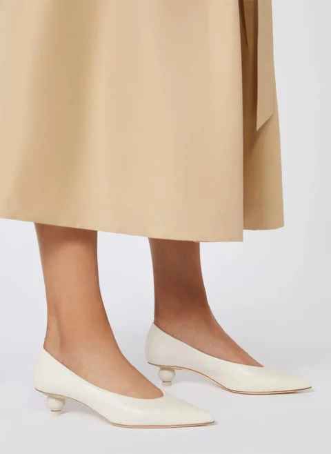 Кожени обувки на ток със 'sphere' детайл Weekend Max Mara Wkabacini — снимка 7