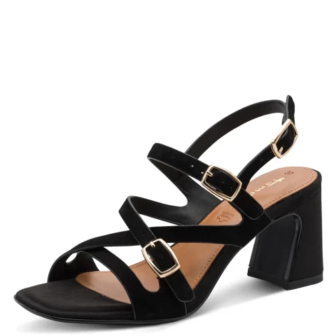 Дамски Сандали На Ток TAMARIS – 1-28340-46-004 BLACK SUEDE — снимка 3