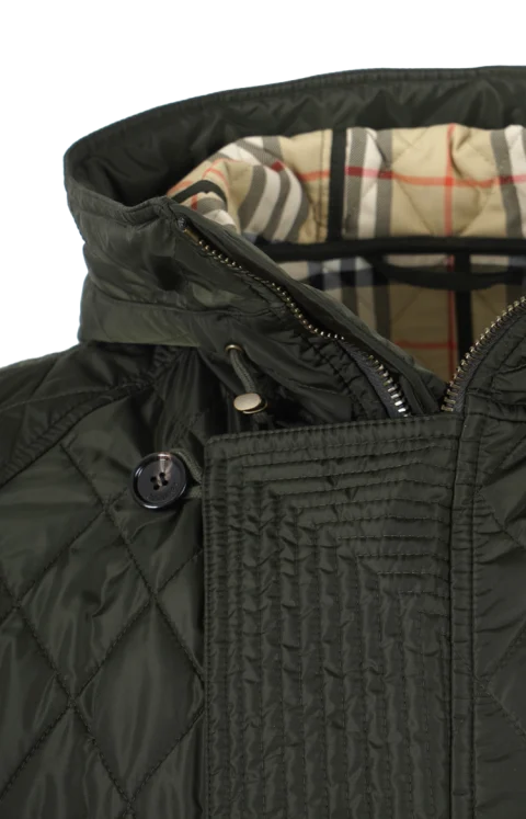 Hooded Quilted Nylon Bomber Jacket — снимка 2