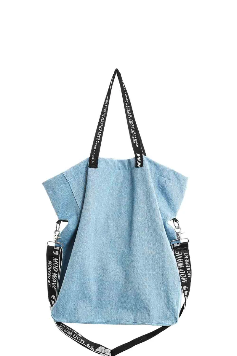 Чанта Teddy Denim Totebag MW093230923 blue — снимка 2