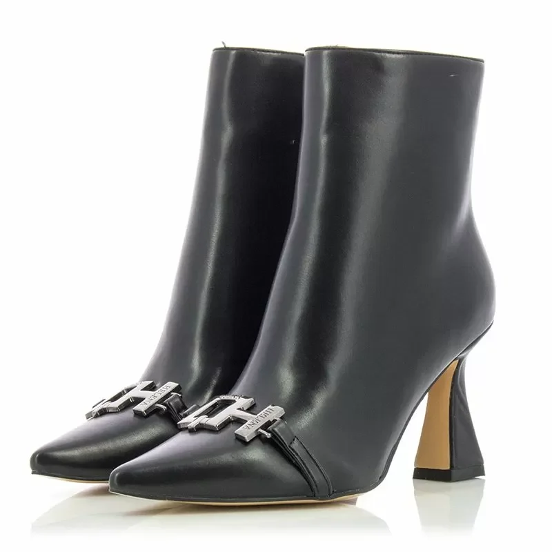 Дамски Боти На Ток QUEEN HELENA – K3277 BLACK PU — снимка 3