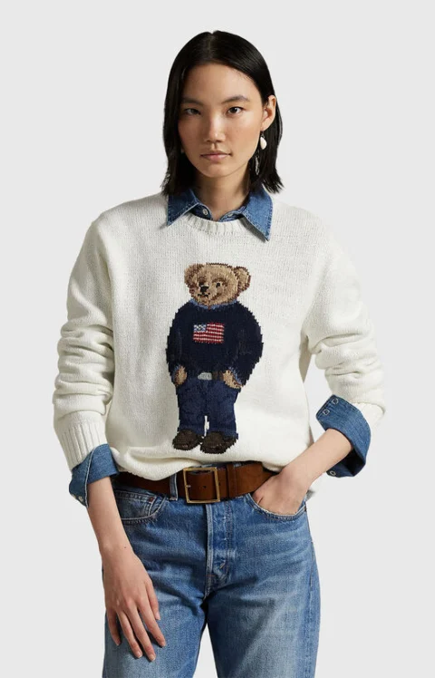 Унисекс пуловер Polo Bear от памук — снимка 5