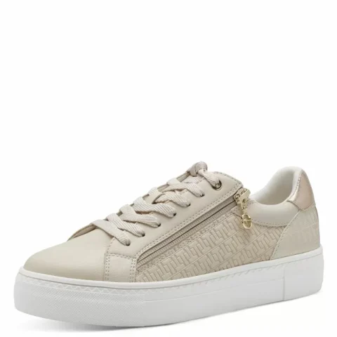 Дамски Сникърс TAMARIS – 1-23313-41-485 IVORY/GOLD — снимка 3