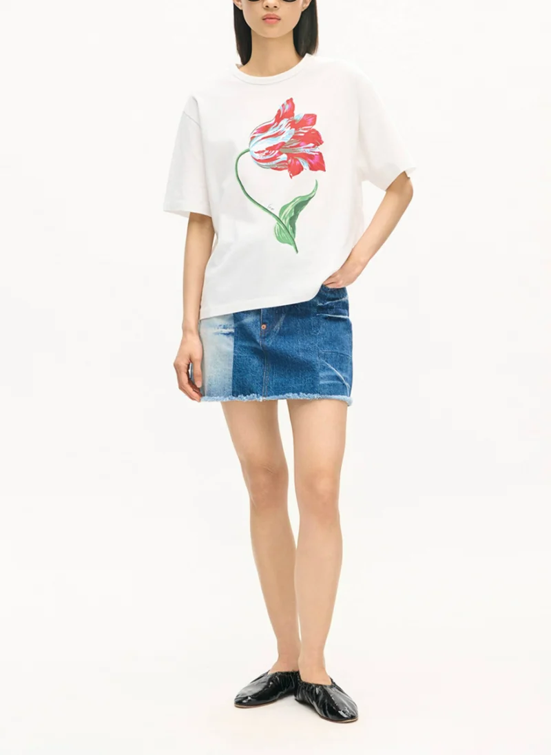 Тишърт с флорален мотив 'Tulip' Kenzo