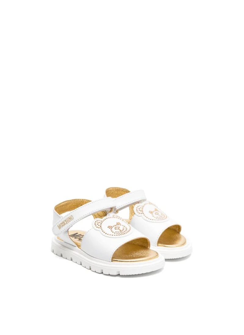 Сандали апликирани с мъниста Moschino Kids