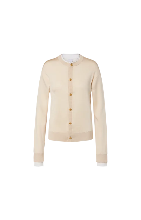 Silk Double Knit Cardigan